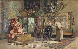 Artiste Peignant Un Archeveque by Pio Blanchi