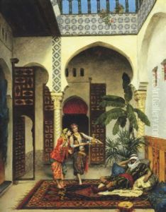 A Quiet Moment In The Courtyard by Pierre Outin
