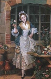 Portrait Of A Lady Surrounded By Flowers Portrait Of A Lady Surrounded By Flowers