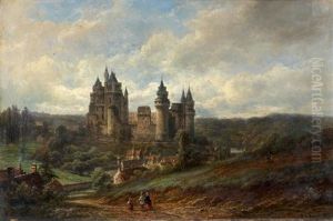 Vue Du Chateau De Pierrefonds by Pierre Justin Ouvrie