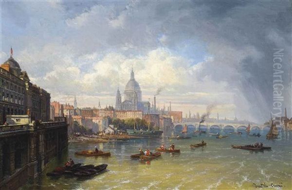 The Thames With Somerset House And St. Paul's Cathedral Beyond - view 1
