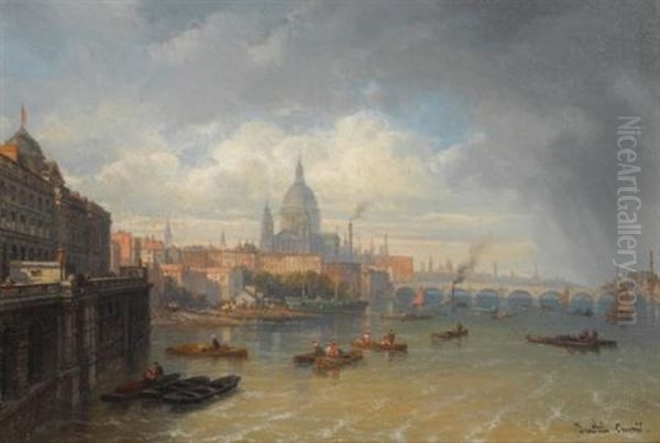 The Thames With Somerset House And St. Paul's Cathedral - view 1