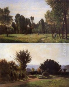 Paysans Au Champ by Pierre Justin Ouvrie
