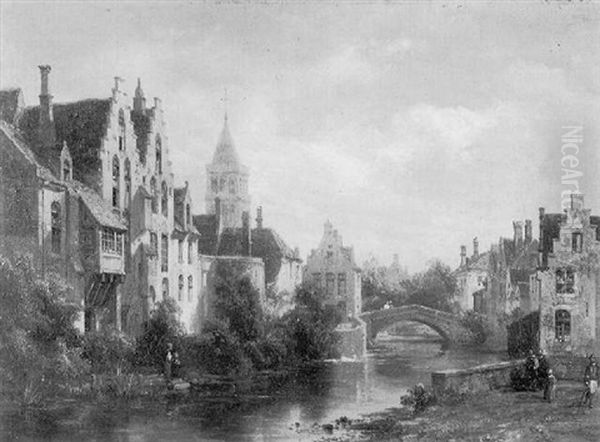 Ville Traversee Par Une Riviere - view 1