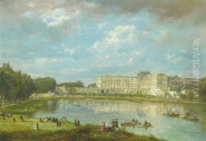 Versailles From The Piece D'eau Des Suisse by Pierre Justin Ouvrie