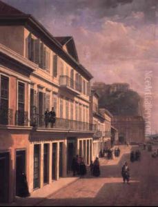 Le Cours Saleya A Nice by Pierre Justin Ouvrie