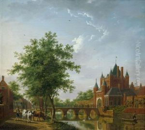Das Amsterdamer Stadttor (amsterdamse Poort) In by Isaac Ouwater