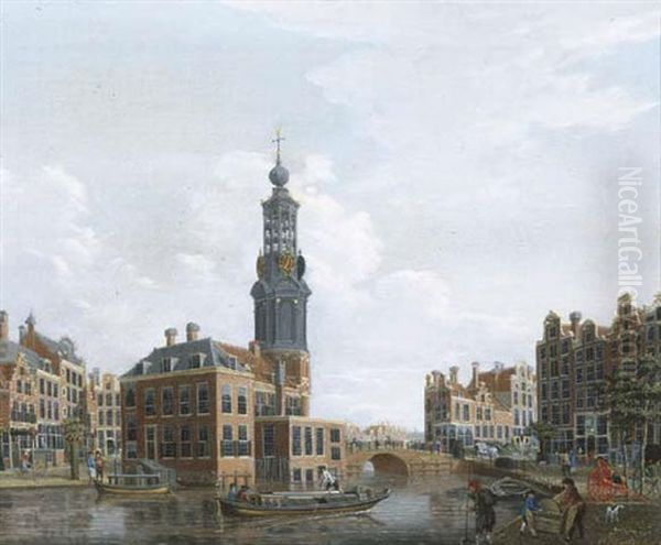 The Singel, Amsterdam, With The Munttoren - view 1