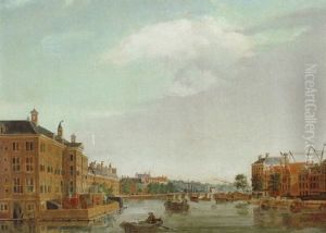 Das Diakonissen-waisenhaus An Der Amstel Gegen Die Blauberg-brucke In Amsterdam