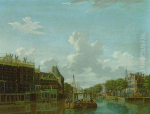 View Of The Kloveniersburgwal In Amsterdam