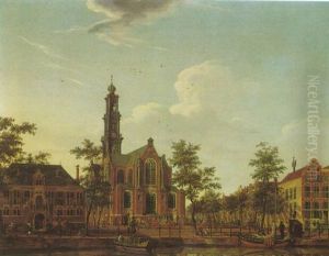 Amsterdam, A View Of The Westerkerk Seen From Across The Keizersgracht Amsterdam, A View Of The Westerkerk Seen From Across The Keizersgracht