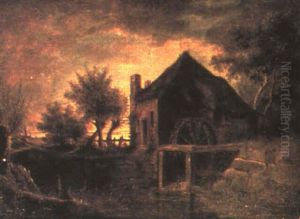 Landscape With A Watermill And Two Fishermen
