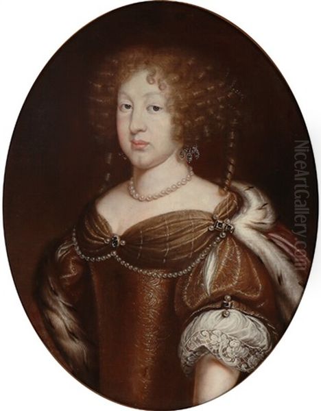 Portrait Of An Elegant Lady In A Brown Dress - view 1