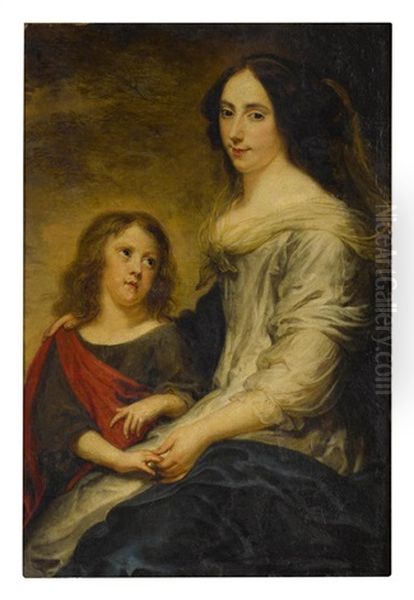 Portrait Of A Mother And Child, Three-quarter Length - view 1