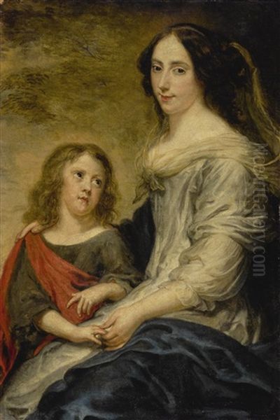 Portrait Of A Mother And Child, Three-quarter Length - view 1
