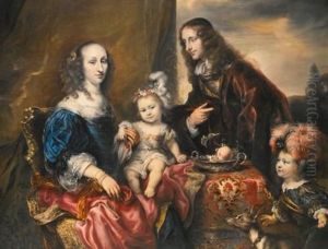 An Elegant Family Portrait, Traditionally Identified As Colonel John Hutchinson And His Family