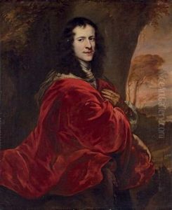 Portrait Of A Gentleman In A Red Cloak, Before A Landscape Portrait Of A Gentleman In A Red Cloak, Before A Landscape
