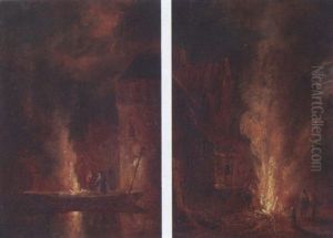 Ein Von Figuren Umgebene, Nachtliche Warmefeuer