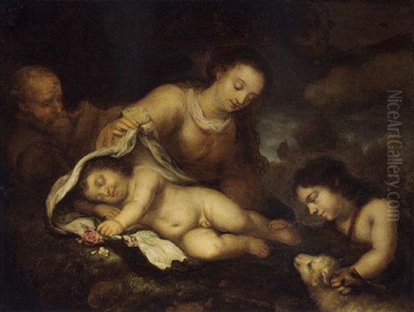 The Holy Family With Infant Saint John The Baptist by Juergen Ovens