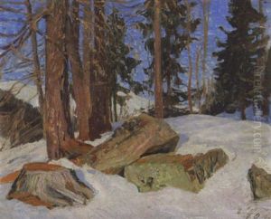 Davoser Waldstuck In Leuchtender Abendsonne Davoser Waldstuck In Leuchtender Abendsonne