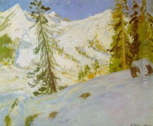 Davoser Berge In Der Wintersonne