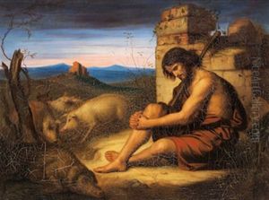 Der Verlorene Sohn Als Schweinehirt In Einer Romischen Landschaft Der Verlorene Sohn Als Schweinehirt In Einer Romischen Landschaft