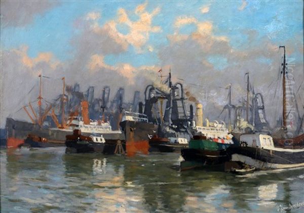 Lossende Schepen In De Maashaven Rotterdam - view 1