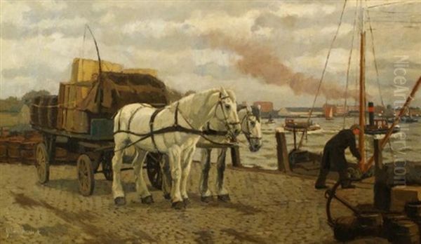 Working Horses On The Rotterdam Docks - view 1