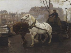 A View Of The Nieuwe Haven With A Horse-drawn Cart On The Quay, Rotterdam