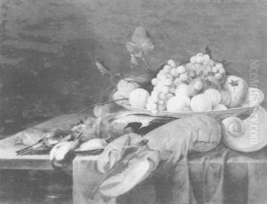 A Still Life With A Lobster by Pieter van Overschee