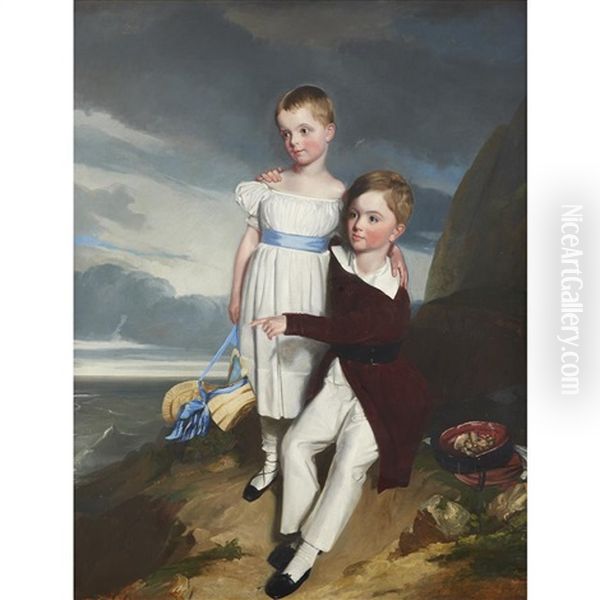 The Children Of Sir William Parsons In A Landscape - view 1