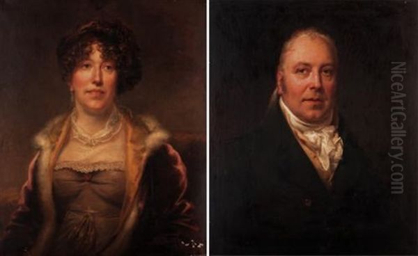 Portrait Of John Allen (+ Portrait Of His Wife; Pair) - view 1
