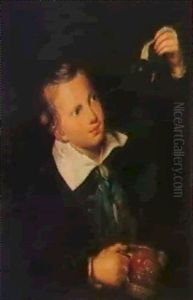 Boy Blowing Bubbles by William Owen