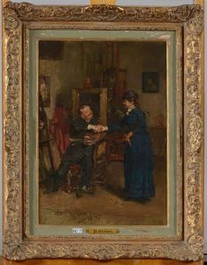 La Visite Chez Le Peinture by David Oyens