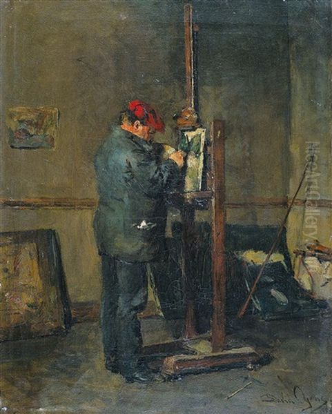 De Kunstenaar Aan De Schildersezel - view 1