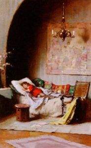 Schlafendes Madchen Im Interieur Schlafendes Madchen Im Interieur