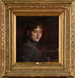 Portrait De Jeune Fille by Pierre Oyens