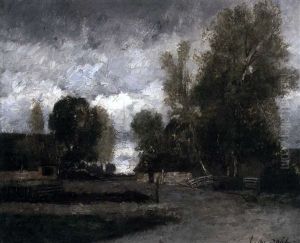 Les Chaumieres Aux Alentours De Barbizon by Laszlo Paal
