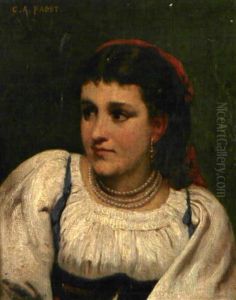 Portrait De Jeune Fille by Camille Aflred Pabst