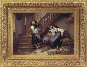 Les Bouquetieres Alsaciennes by Camille Aflred Pabst