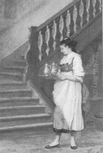 Magd In Treppenhaus by Camille Aflred Pabst
