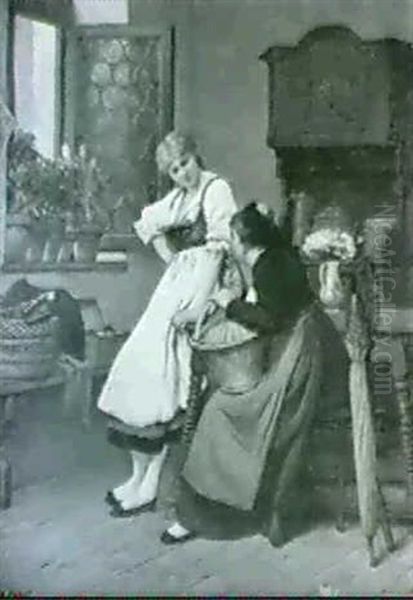 Conversation Dans Un Interieur Alsacien - view 1