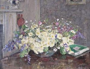 A Still Life On The Table By The Fireplace by Emily Beatrice Bland