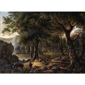 La Halte Des Chasseurs by Michelangelo Pacetti