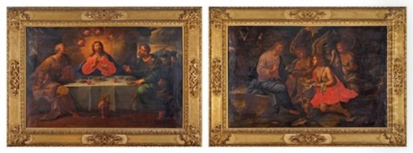 Repas A Emmaus & Le Christ Servi Par Les Anges (2 Works) - view 1