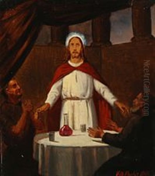 Christ With Two Disciples In Emmaus - view 1