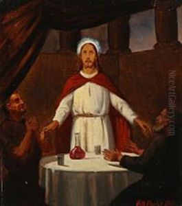 Christ With Two Disciples In Emmaus