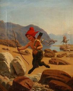 A Faun On The Run by Wilhelm Pacht
