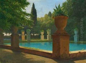 Laghetto Azzuro I Villa D Estes Have by Wilhelm Pacht