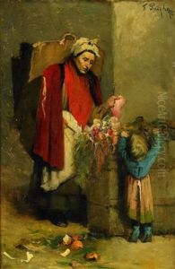Blomsterforsaljerska by Ferencz (Franz) Paczka